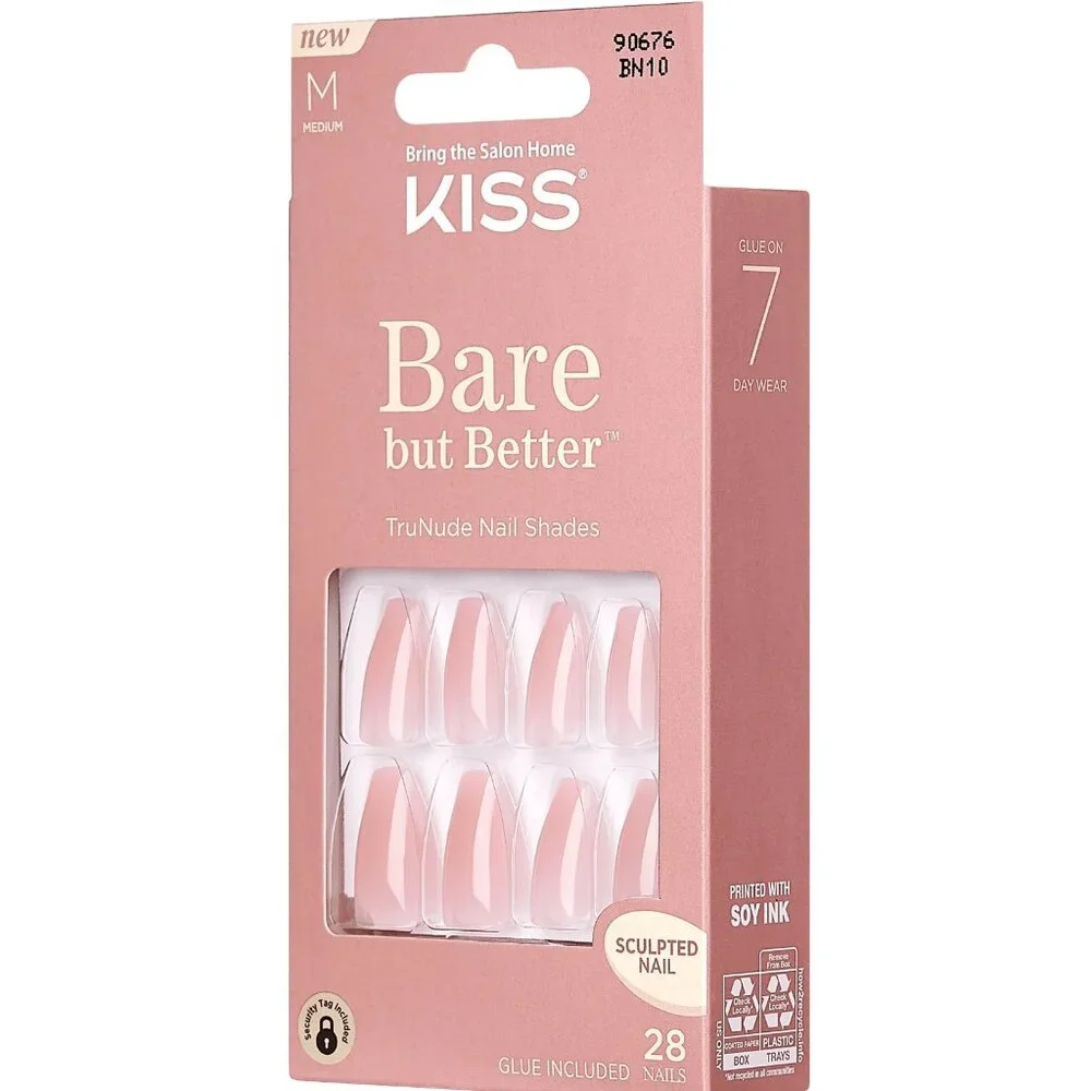 Kiss Bare but Better Medium Length Nails - Bare Nude